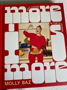 Molly B Red Hardcover Cookbook with Bold White Typography